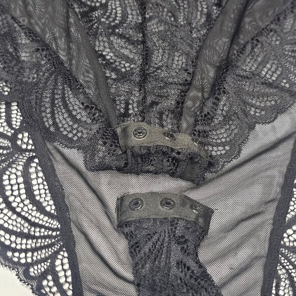 Sophie B Lightly Padded Bodysuit Lingerie Black Size Medium - Picture 8 of 13